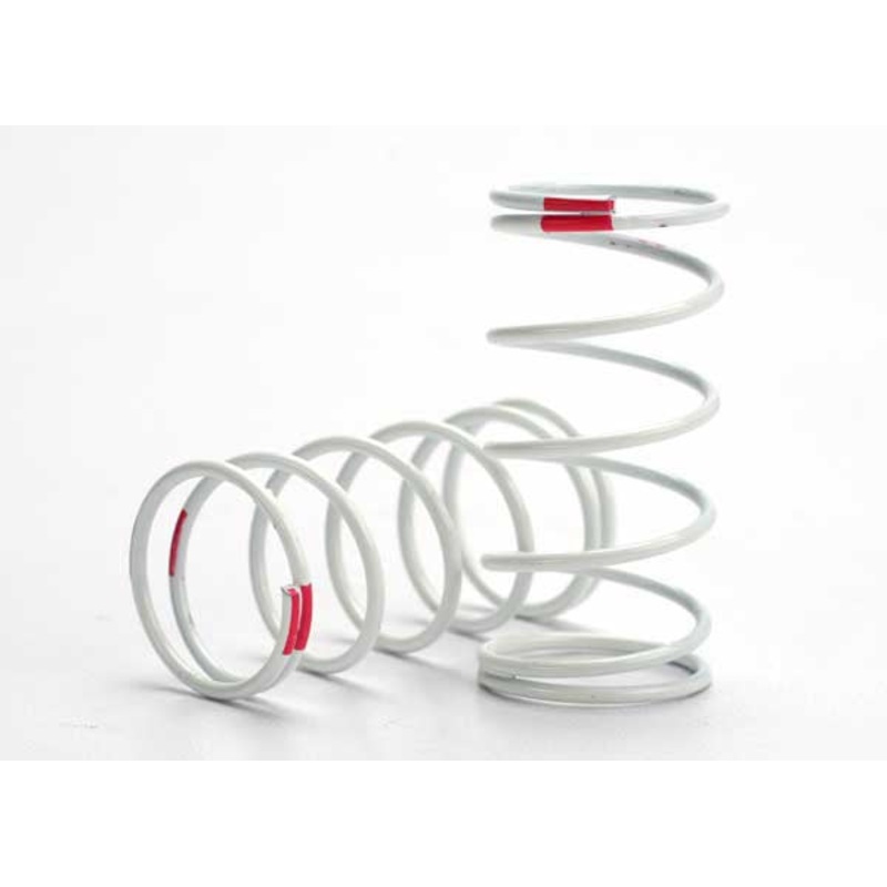 TRAXXAS 5433 Spring, shock (white) (GTR) (std. rear) (1.4 rate pink) (1 pair)