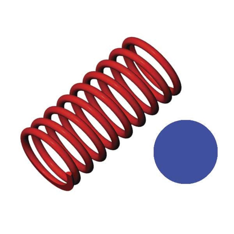 TRAXXAS 5444 Spring, shock (red) (GTR) (5.9 rate blue) (std. rear 120mm) (1 pair)