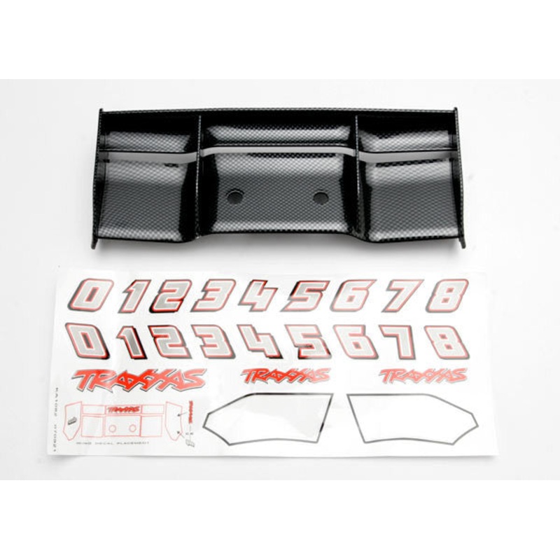 TRAXXAS 5446G Wing Revo Exo-Carbon Finish w/ Decal Sheet