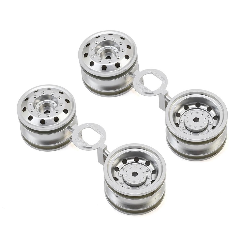 TAMIYA 51588 TT-01 Type-E Racing Truck Wheels Matte Chrome w/12mm Hex