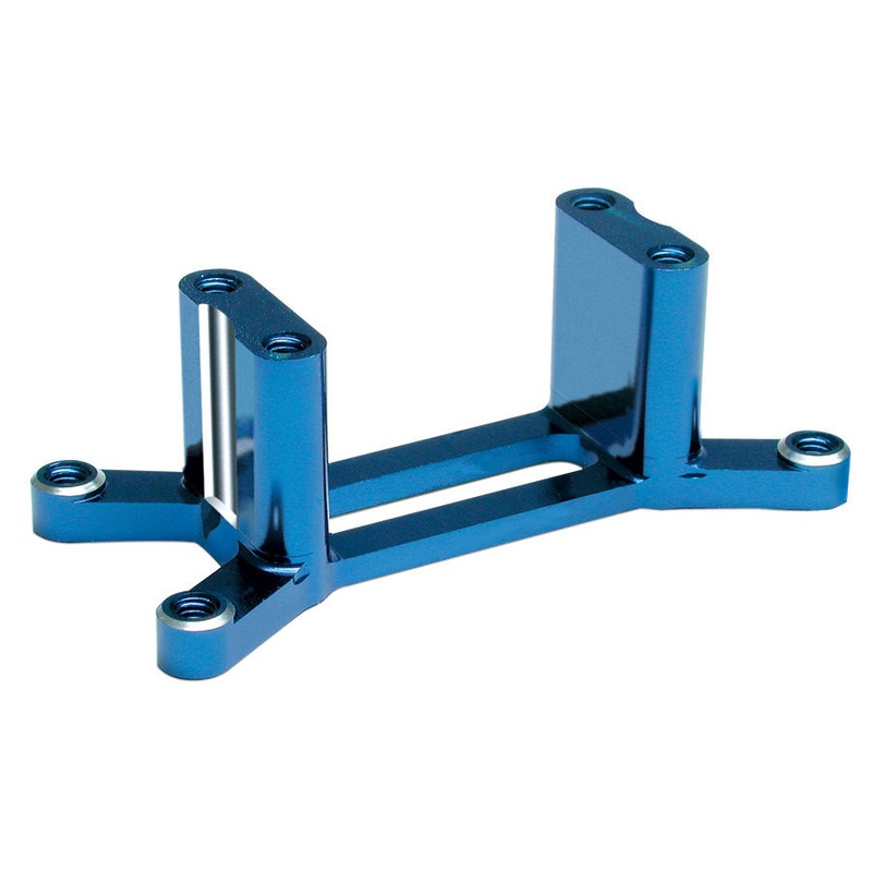 TRAXXAS 4960X Engine mount, machined 6061-T6 aluminum (blue) (w/ screws) (Maxx Series)