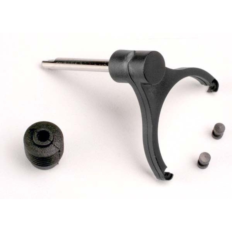 TRAXXAS 4989 Shift fork-shaft/ shift fork pads (2)/ rubber shift shaft seal