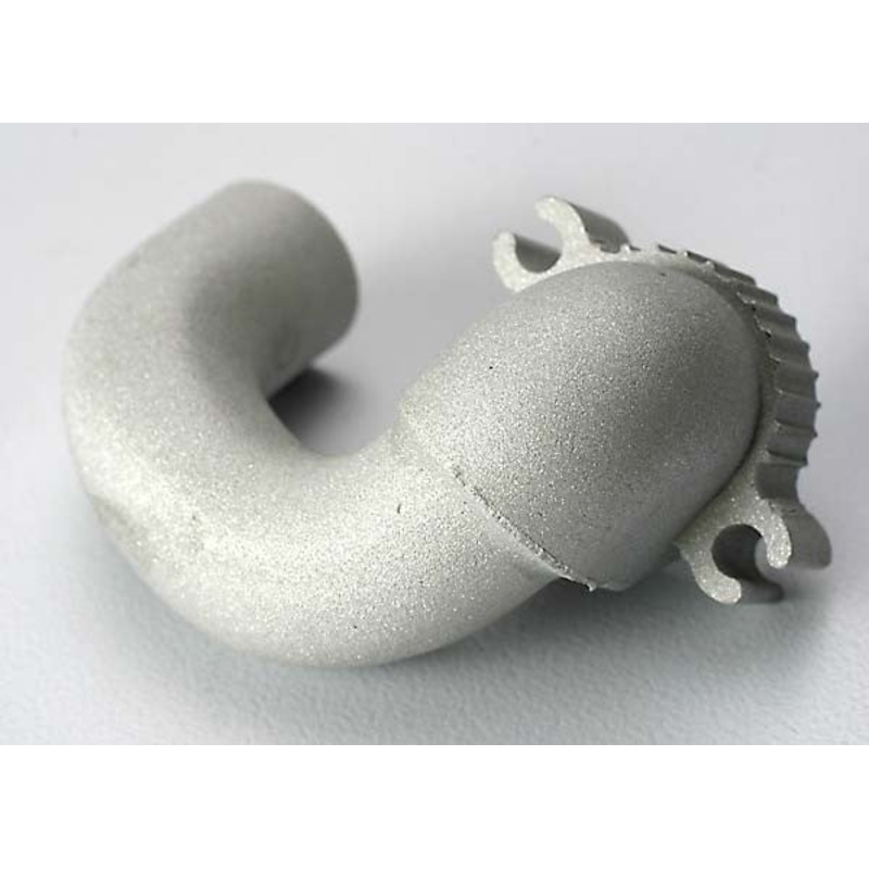 TRAXXAS 5140 Header, aluminum (T-Maxx) (for rear exhaust engines only) (TRX 2.5, 2.5R, 3.3)