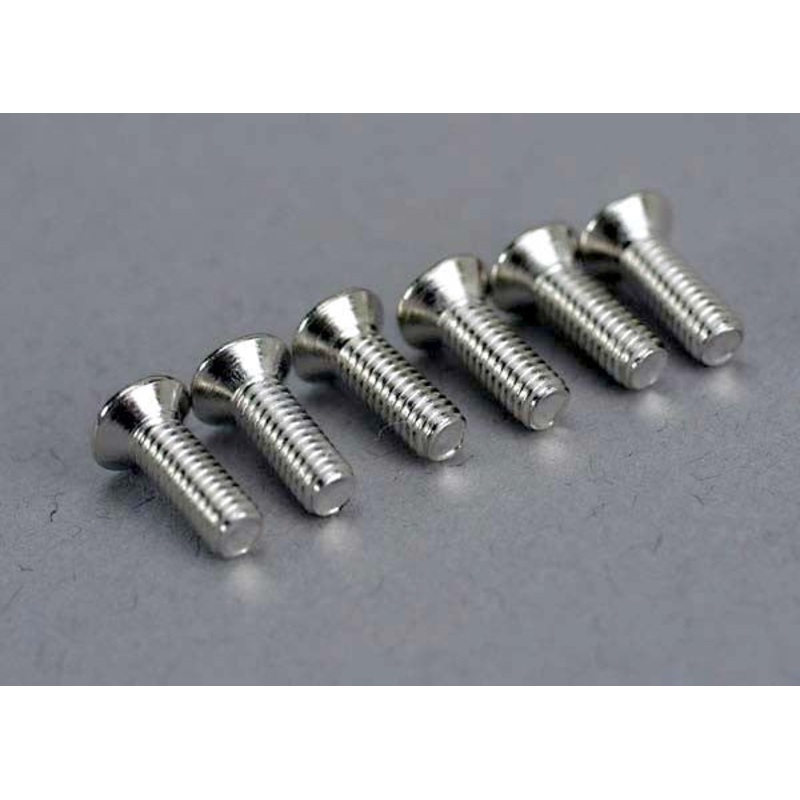 TRAXXAS 5169 Screws, 2.6x8mm countersunk machine (6) : SLASH 2WD, RUSTLER, STAMPEDE 2WD TRA5169