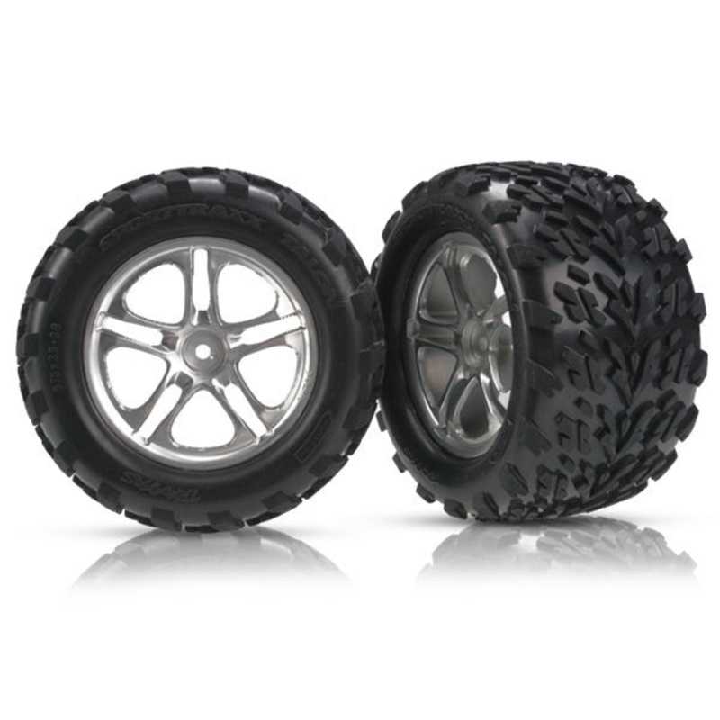TRAXXAS 5174A  Talon Tires/Wheels Assembled 3.8 Maxx / Revo