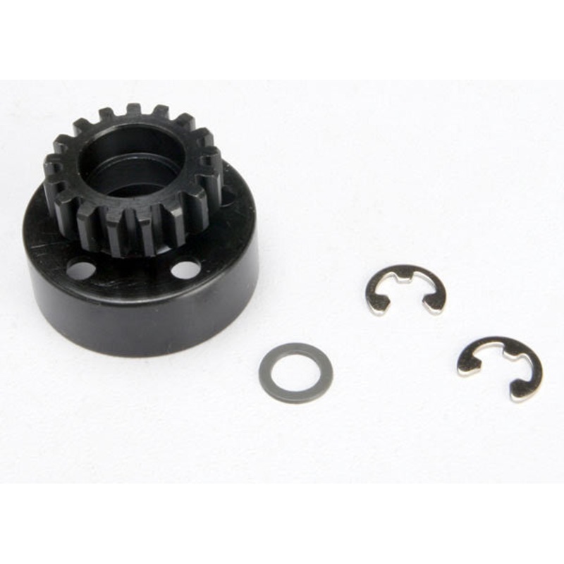 TRAXXAS 5217 Clutch bell (17-tooth)/5x8x0.5mm fiber washer (2)/ 5mm e-clip (requires 5x11x4mm ball bearings part #4611) (1.0 metric pitch)