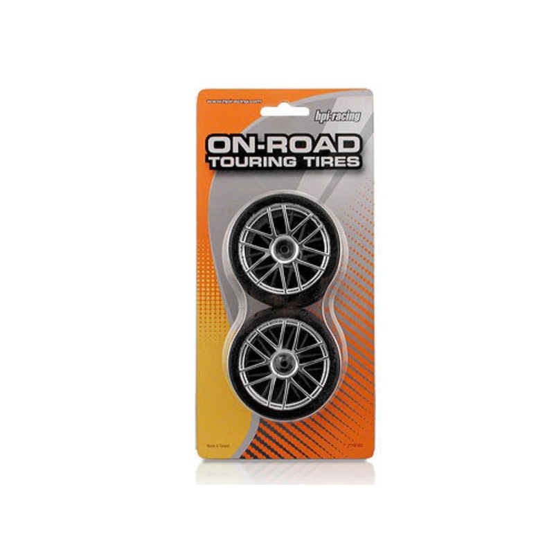 HPI 4702 Mounted X-Pattern Tire D Cmpnd Split 6 Chrome