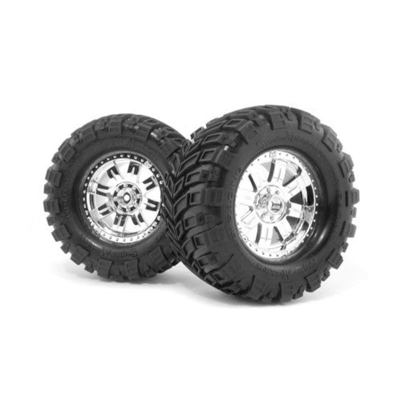 HPI 4726 Mounted Mudder Tire/Ringz Wheel Chrome