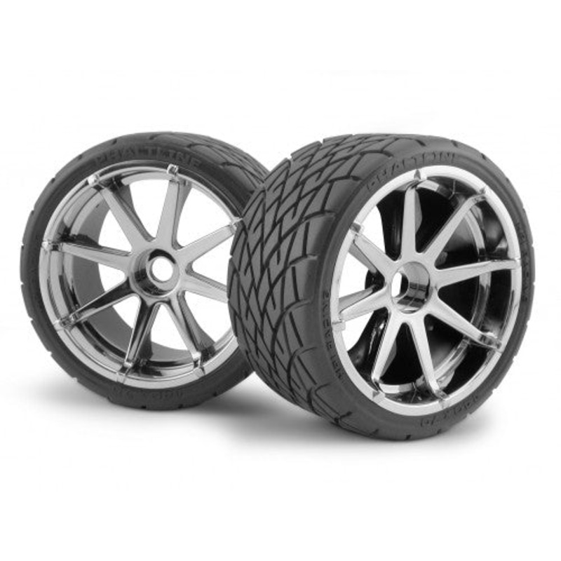 HPI 4729 Mounted Phaltline Tire/Blast Chrome Wheel