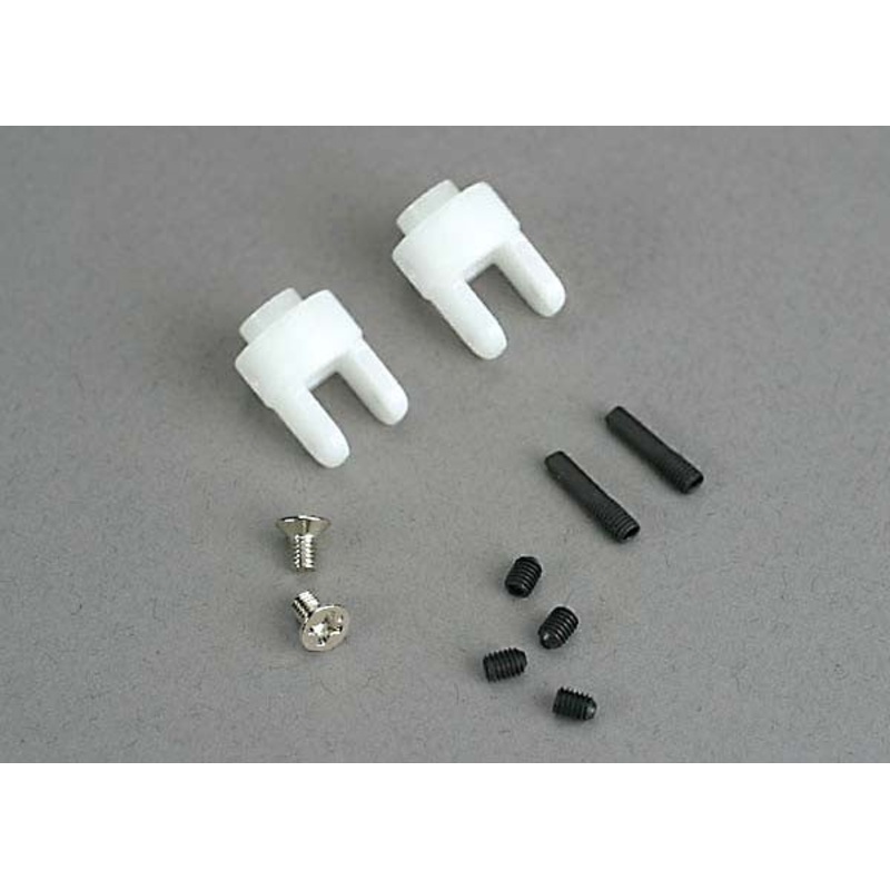 TRAXXAS 4628 Differential output yokes (2)/ 3x5mm countersunk screws (2)/ 3mm set (set) screws (4)
