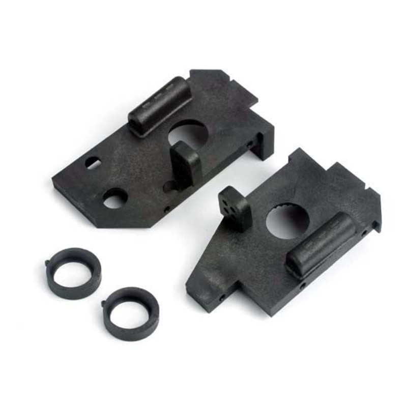 TRAXXAS 4824 Side plates, rear (l&r)/ belt tension cams (2)