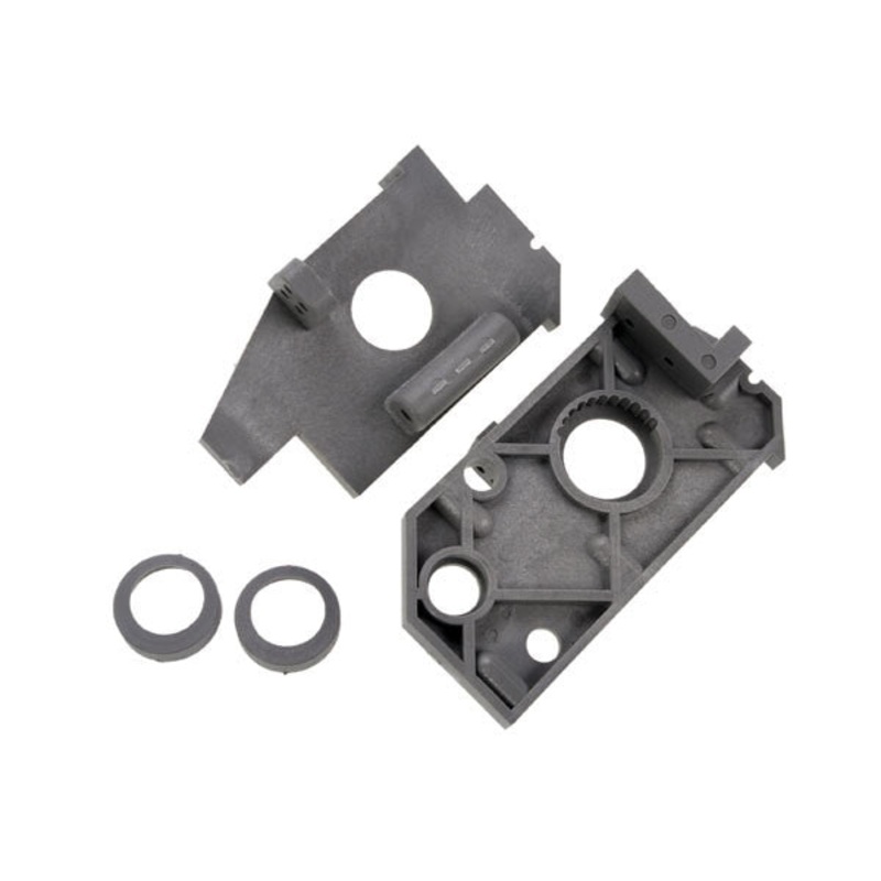 TRAXXAS 4824A Side plates, rear (l&r) (grey) / belt tension cams (2) (grey) *DISC
