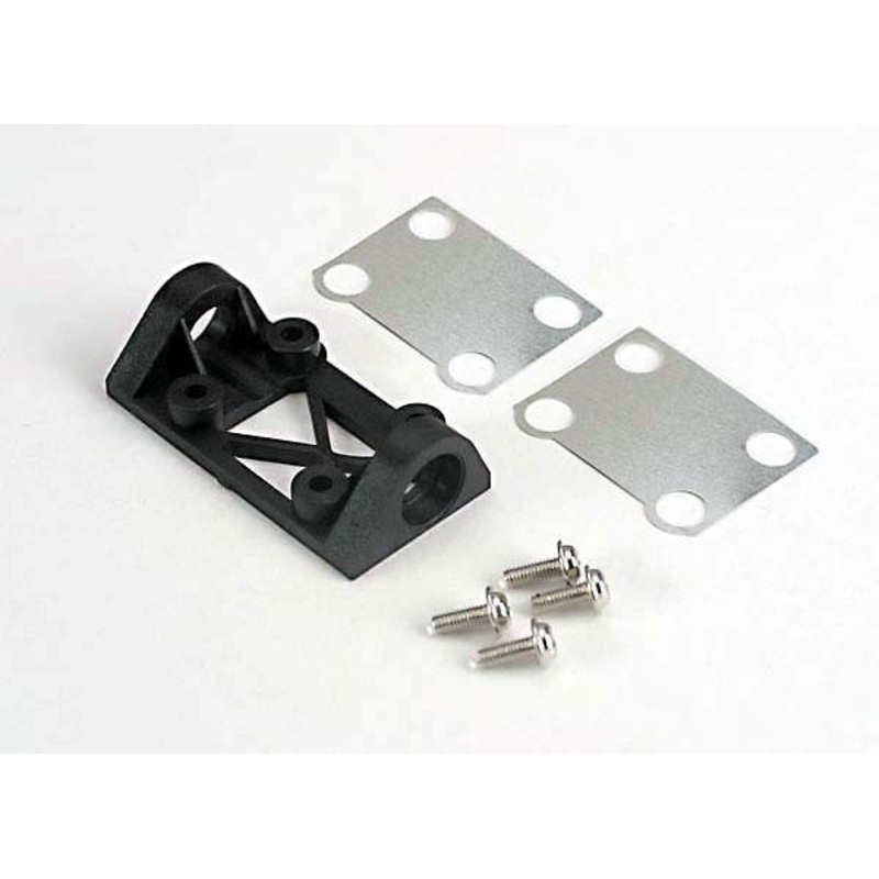 TRAXXAS 4827 Bearing block, front (supports front shaft)/belt tension adjustment shims (front/ middle)/ screws