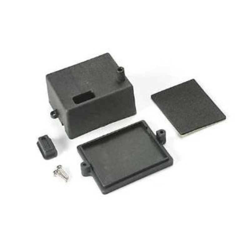 TRAXXAS 4924 Box, receiver/ x-tal access rubber plug/ adhesive foam chassis pad