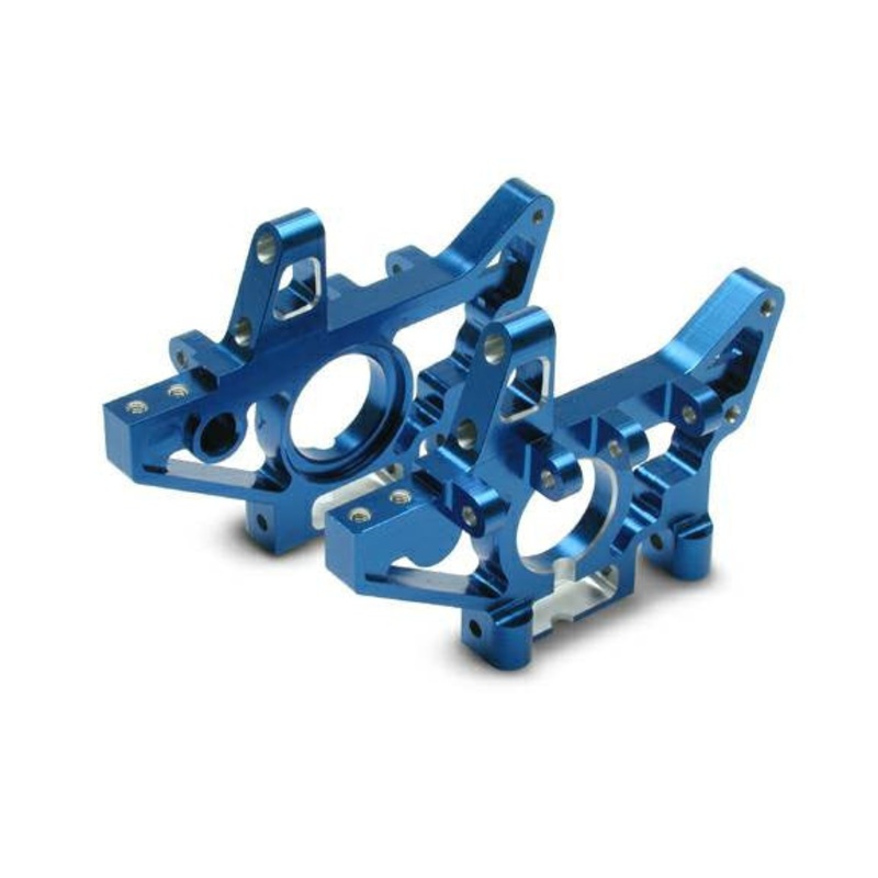 TRAXXAS 4930X Bulkheads Front Aluminum blue *DISC*