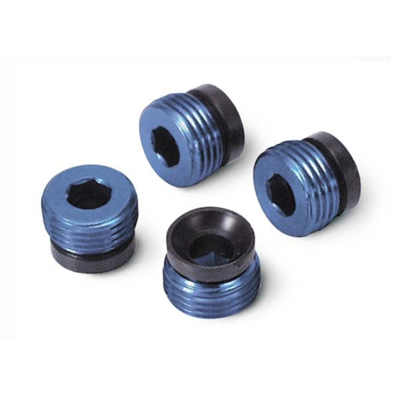 TRAXXAS 4934X Aluminum caps, pivot ball (blue-anodized) (4)