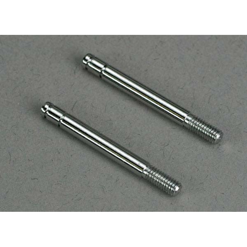 TRAXXAS 4261 Shock shafts, steel, chrome finish (29mm) (front) (2)