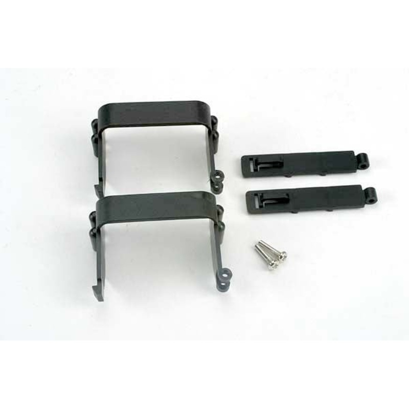 TRAXXAS 4325 Battery holders(with doors)(2)/ 3x13mm screw pins (2)