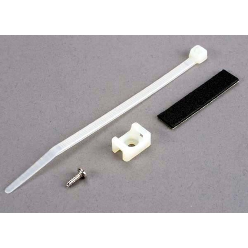 TRAXXAS 4577 Attachment bracket, plug/ foam tape/tie wrap/ 3x10mm wst screw (old style, replace with 4132)