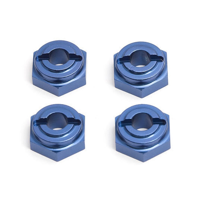 ASSOCIATED 3972 Wheel Hex Adapters Blue Aluminum *DISC*