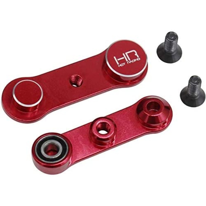 HOT RACING LSBR48M02 Losi Super Baja Rey/Rock Rey Aluminum HD Bearing Steering Mount (Red)