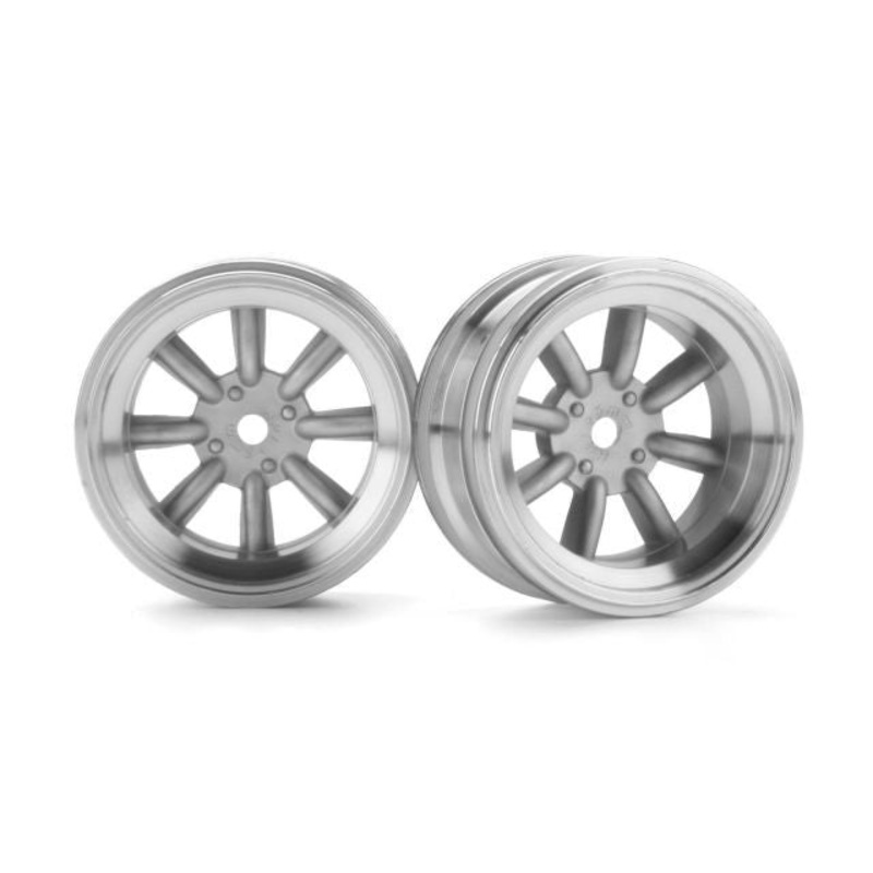 HPI 3943 MX60 8-Spoke Wheel 6mm Offset Matte Chrome *DISC*