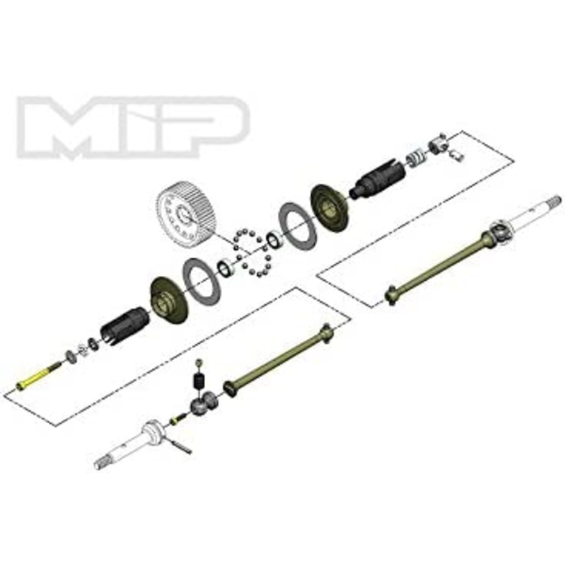 MIP 17060 Bi-Metal Super Diff 13.5 Drive Kit for TLR 22 4.0