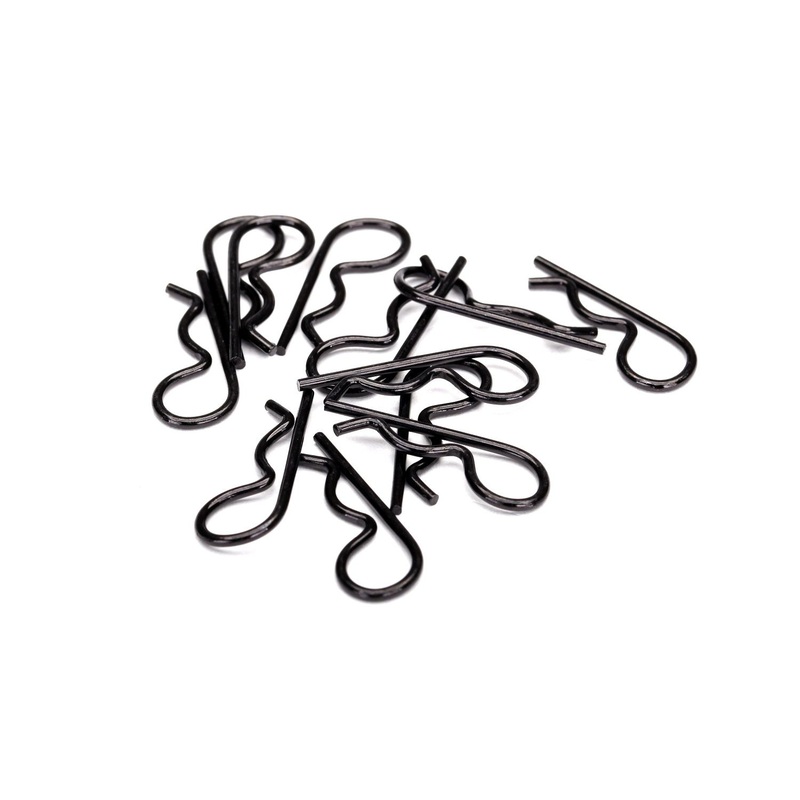 TRAXXAS 3934A Heavy Duty Black Body Clips (12)
