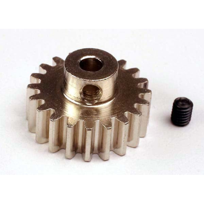 TRAXXAS 3951 Gear, 21T pinion 32p (mach. steel)/ set screw : SLASH 4X4, STAMPEDE 4X4 TRA3951