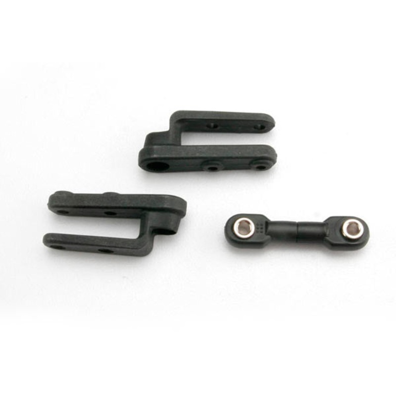 TRAXXAS 3968 Servo horns, steering (2)/ steering link (3x12mm threaded rod (1)/ rod ends (2)/ hollow balls (2)