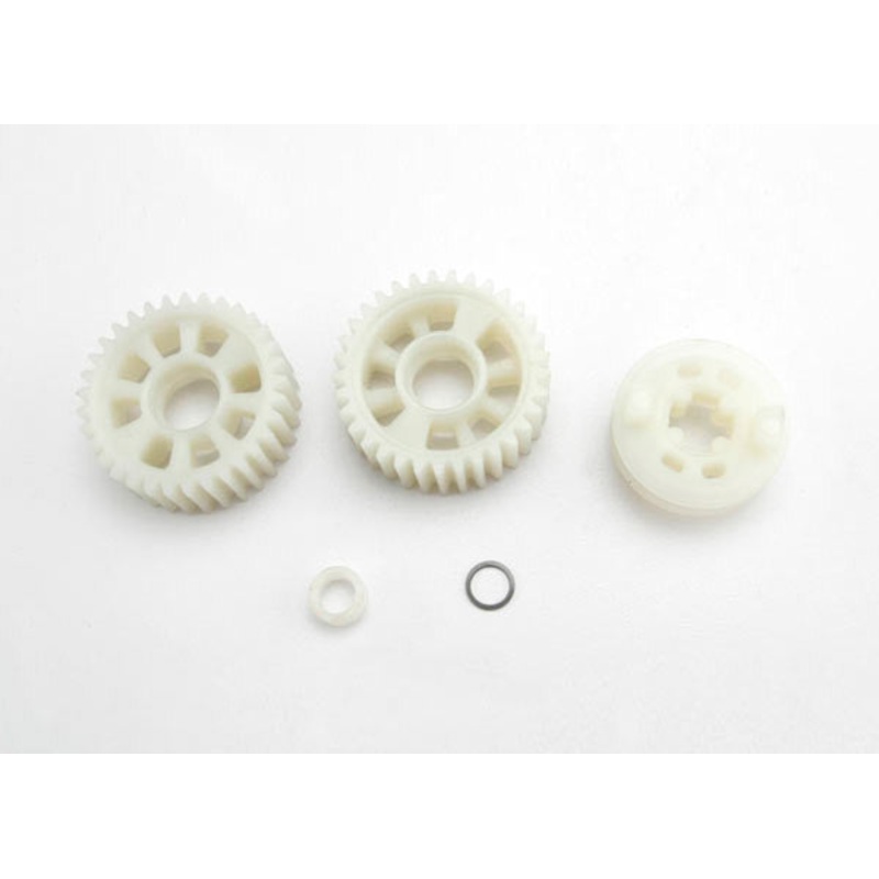 TRAXXAS 3985X Output gears, 33T (2)/ drive dog carrier/ output shaft spacer