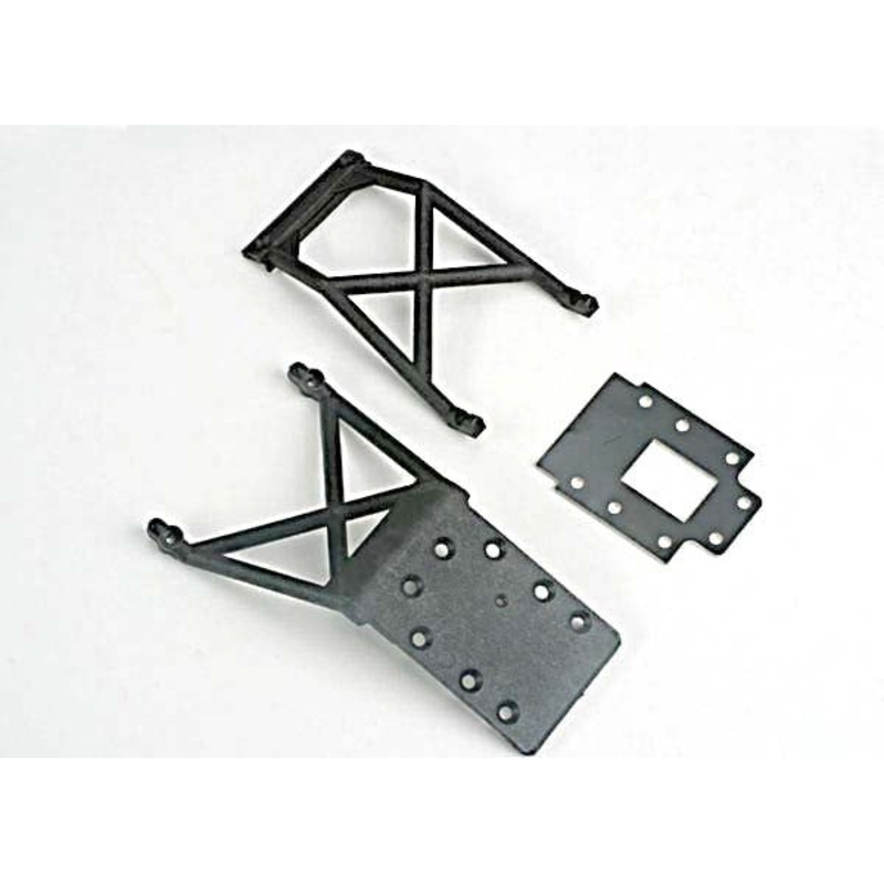 TRAXXAS 4133 Skid plates (f&r)/ fiberglass transmission spacer plate *Disc