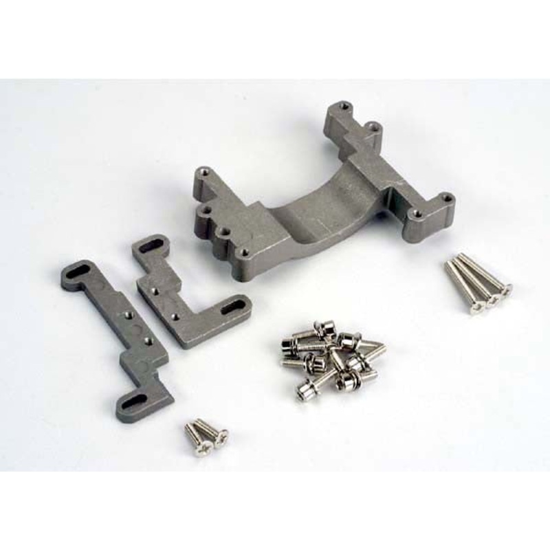 TRAXXAS 4160 Engine mount, 2 piece, aluminum (w/ screws) (N. Stampede)