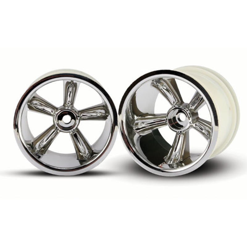 TRAXXAS 4172 Rear Wheel Chrome Nitro Rustler