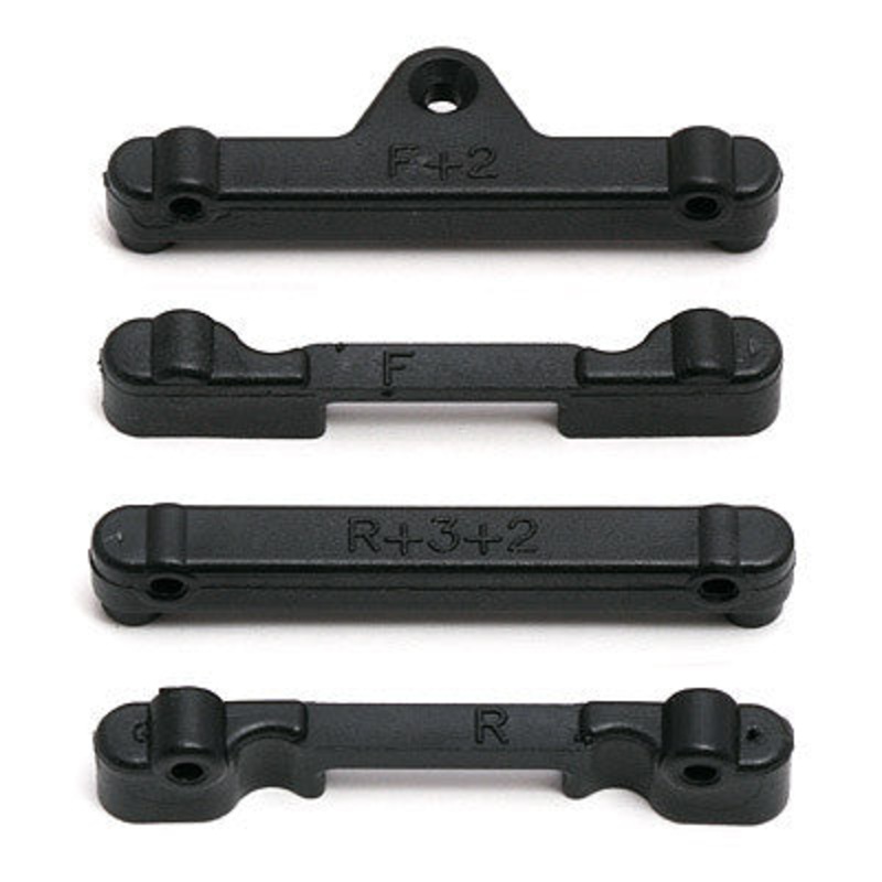 ASSOCIATED 3863 Front & Rear Arm Mounts, F, F+2, +2 deg. kickup, std
