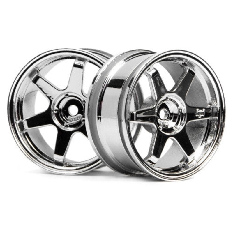 HPI 3842 TE37 Wheel 26mm Chrome 3mm Offset/26mm Tire *DISC*