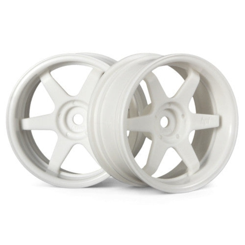 HPI 3845 TE37 Wheel 26mm White 6mm Offset/26mm Tire