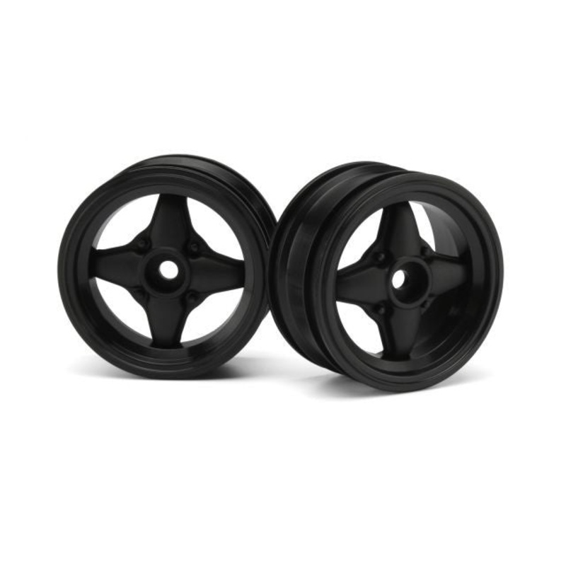HPI 3901 MX60 4-Spoke Wheel 0mm Offset Black *DISC*