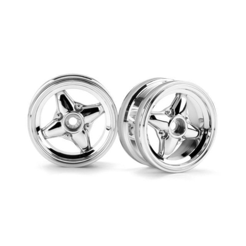 HPI 3902 MX60 4-Spoke Wheel 0mm Offset Chrome *DISC*