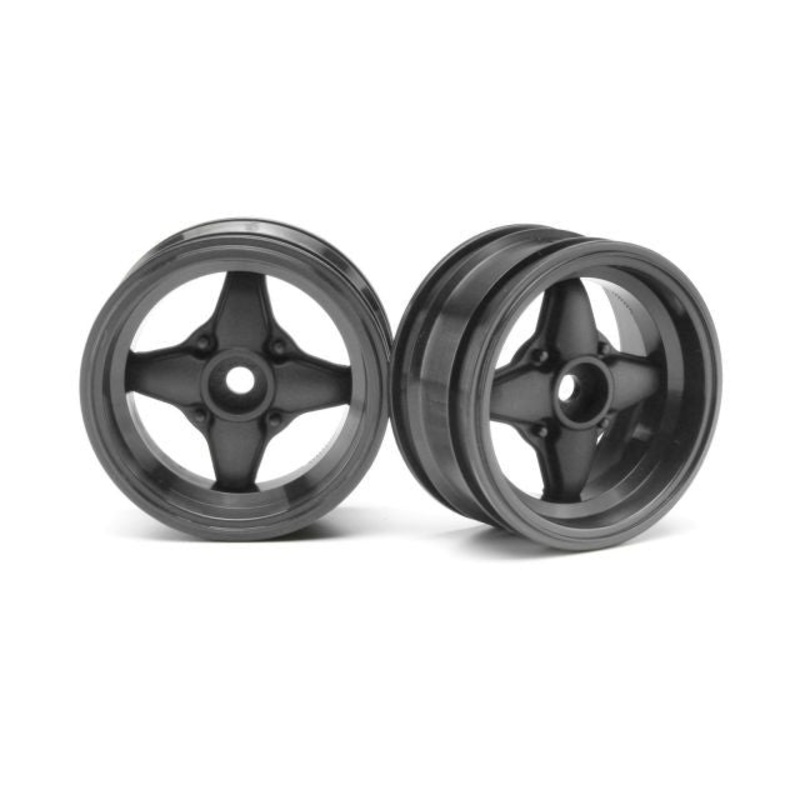 HPI 3909 MX60 4-Spoke Wheel 3mm Offset Gunmetal *DISC*