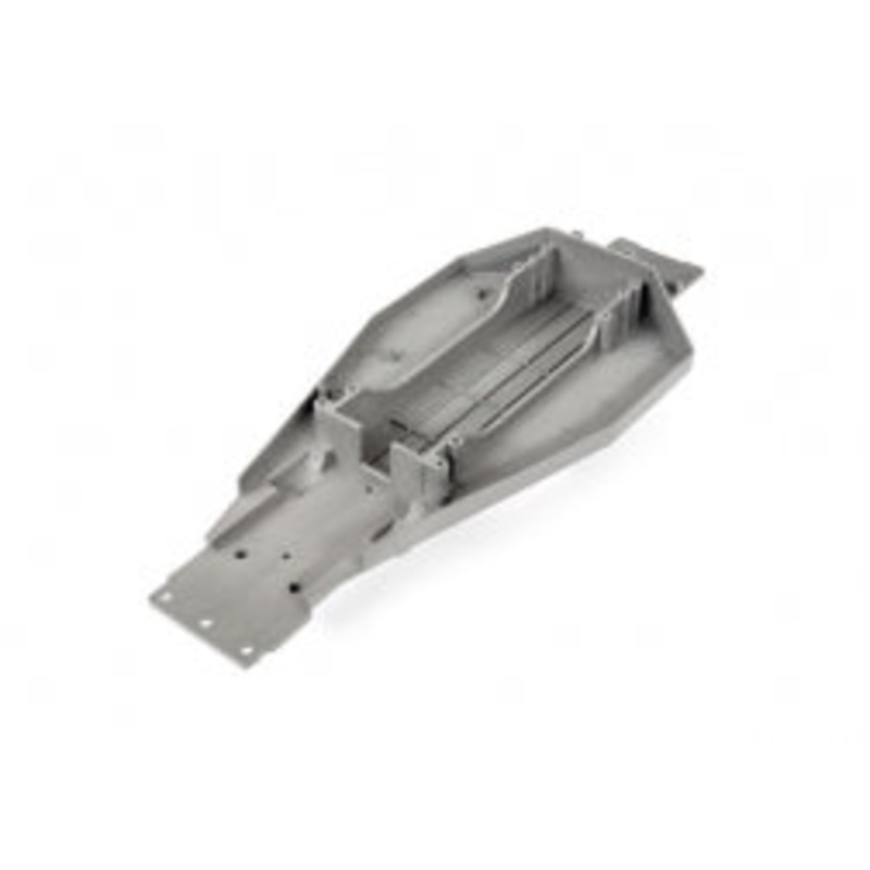 TRAXXAS 3722R Lower chassis grey 166mm long battery compartment fits both flat and hump style battery packs use only with #3725R ESC mounting plate