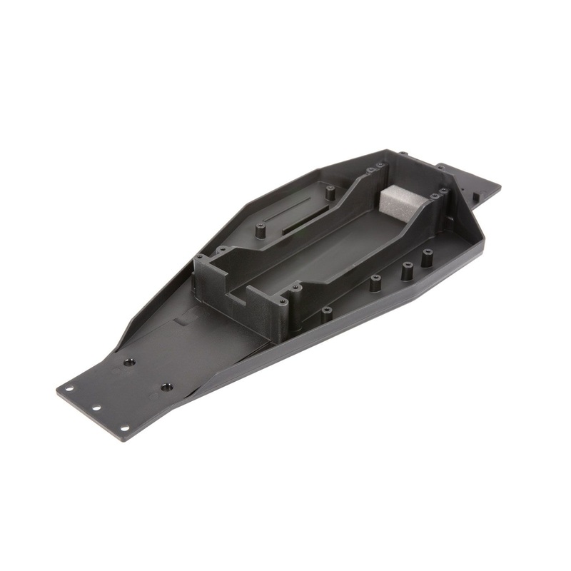 TRAXXAS 3728 Lower chassis (black) (166mm long battery compartment) (fits both flat and hump style battery packs)