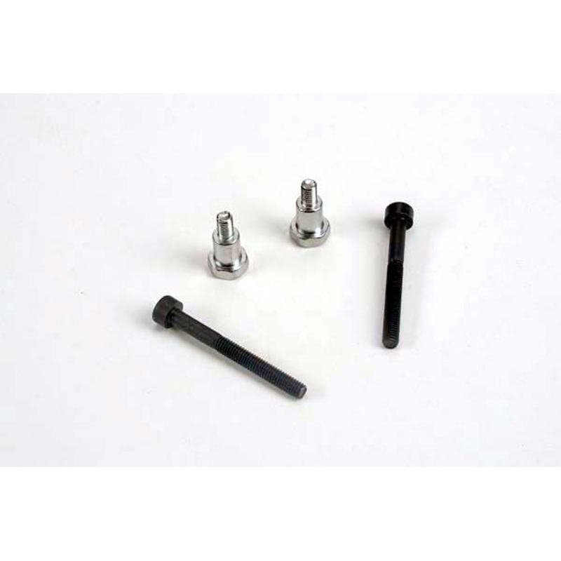 TRAXXAS 3742 Shoulder screws, steering bellcranks (3x30mm hex cap) (2)/ draglink shoulder screws (chrome) (2) : SLASH 2WD, Rustler TRA3742