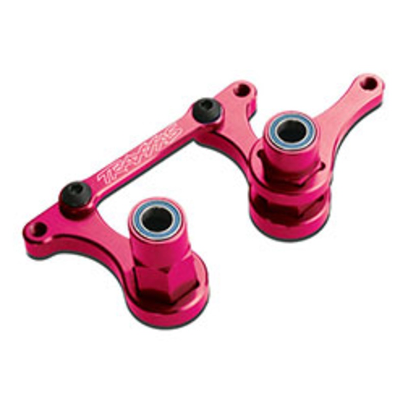 TRAXXAS 3743P Steering bellcranks Assembled; Pink Anodized