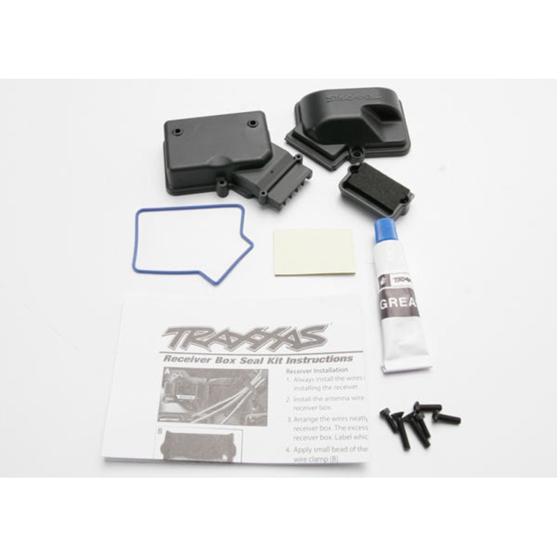 TRAXXAS 3924 Box, receiver (sealed)/ foam pad/ silicone grease/2.5x8mm BCS (2)/ 3x10mm CCS (2)/ 3x15mm CCS (2) : SLASH 4X4