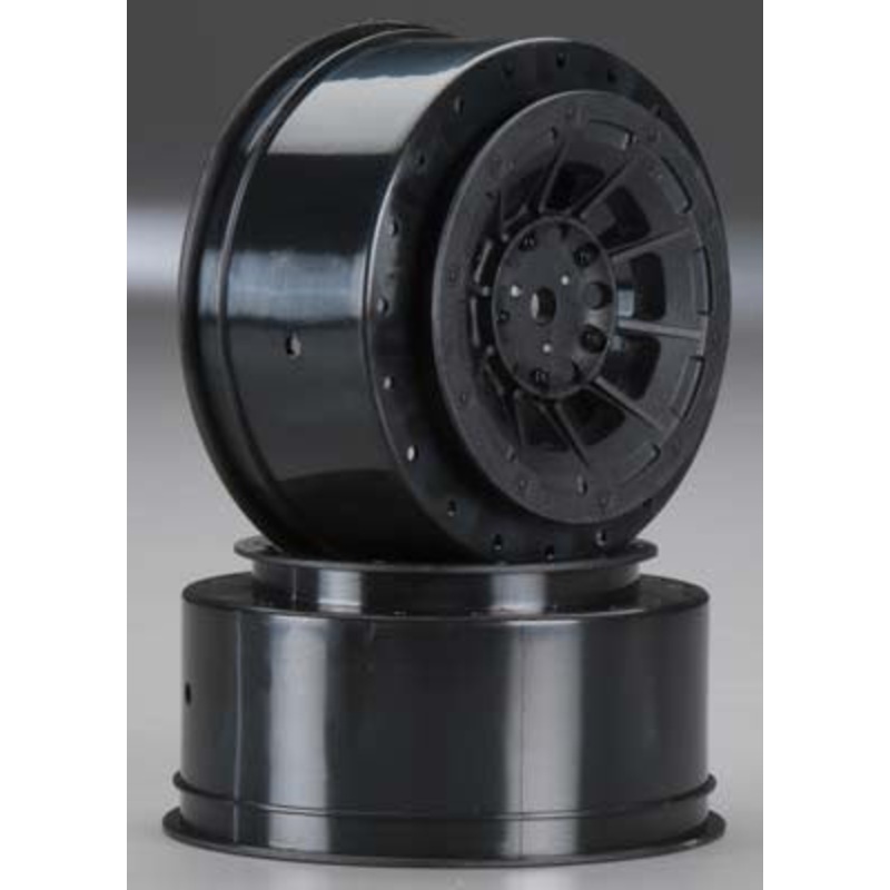 JCONCEPTS 3344B Hazard 3mm Wider 12mm Hex Wheel SC10/4x4 Black (2)