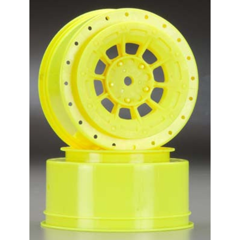 JCONCEPTS 3344Y Hazard 12mm SC10/4x4 Hex Wheel Yellow (2)