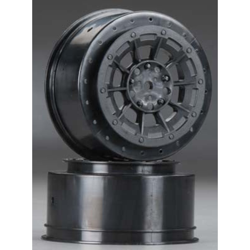 JCONCEPTS 3352B Hazard Losi SCT-E Wheel Black (2)