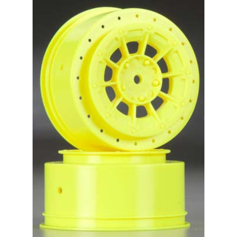 JCONCEPTS 3352Y Hazard Losi SCT-E Wheel Yellow (2)