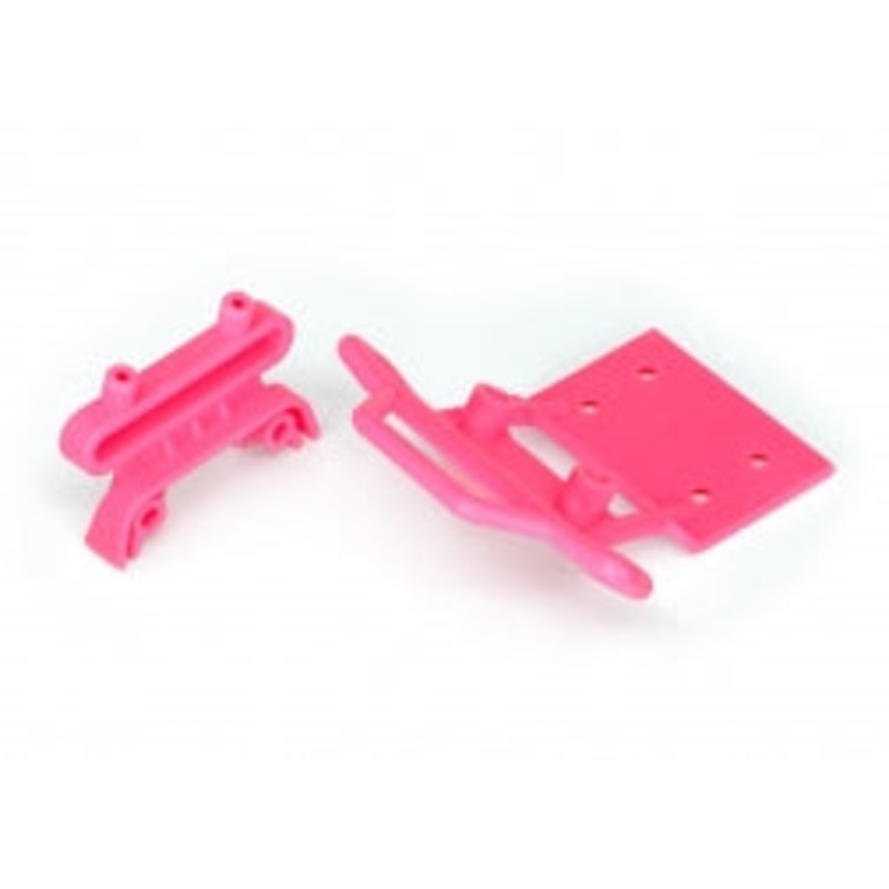 TRAXXAS 3621P Bumper Front/Bumper Mount Front/4x23mm (2) Pink